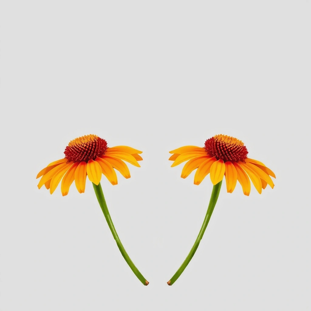 Ilustración de la Equinácea para la inmunidad